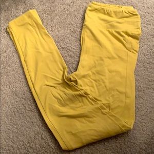 LulaRoe One Size Legging- mustard yellow